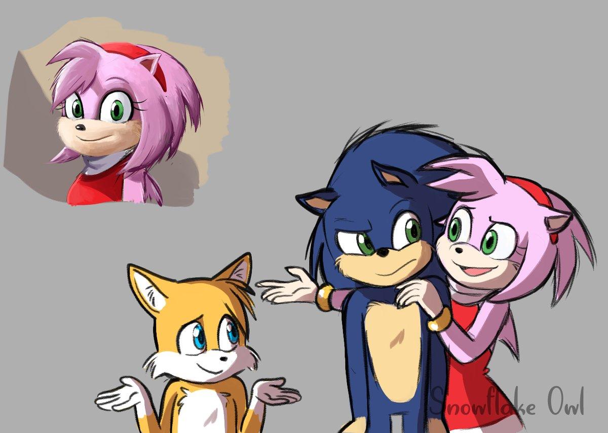 So, someone drew Amy and Tails in movie style. 